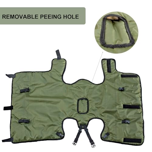 Calf Blanket Coat Green Calf Warm Clothes Winter Blankets for Keep Cow Goat Warmming Wider Belly Protection Windproof Large Size