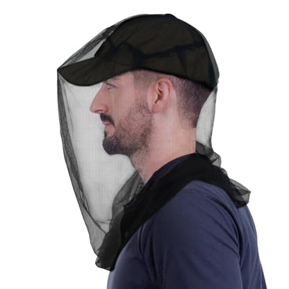 South to East Mosquito Head Net for Insects 2 Pack, Fly & Bug Protection - color: Black