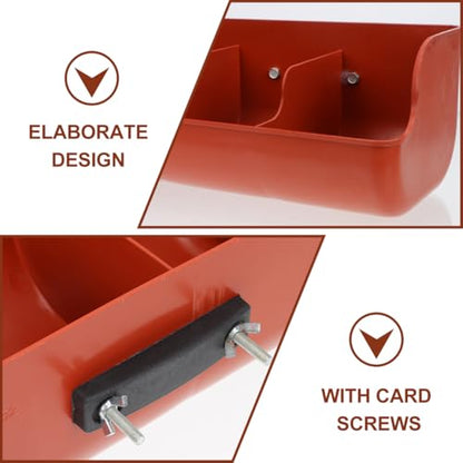 POPETPOP 5-Compartment Piglet Feed Trough Plastic Pig Feeder Manger 21.25X7.08X5.11 Inch Easy to Clean Livestock Feeding Tool for Farm Use - color: 1PC