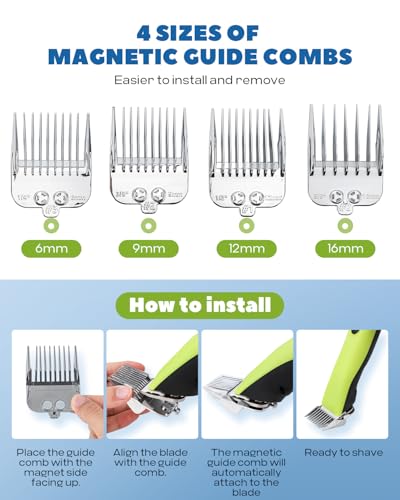 Cordless Horse Clippers, 2-Speed & Ultra-Quiet <50dB