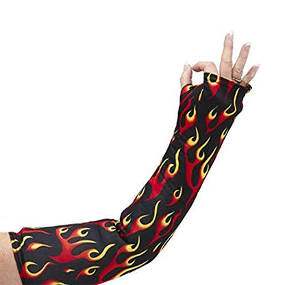 CastCoverz! Designer Arm Cast Cover - Flames on Black - Medium Long: 21" Length X 12" Circumference - Removable and Washable - Made in USA - color: Flames on Black, size: Medium (Pack of 1)