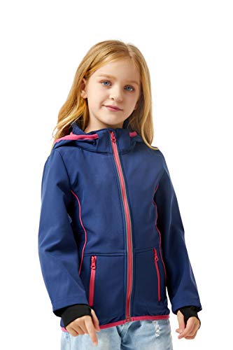 M2C Girls Hooded Fleece Lined Waterproof Windproof Jacket - color: Blue, size: 3T
