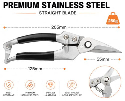 Goat Hoof Trimmers and Farrier Shears – Versatile Hoof, Wire, and Pipe Cutting Tool for Livestock – Silver (2pack) - style: Silver-Black-2pack