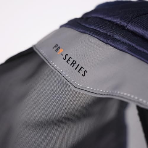 Shires FlyGuard Pro Fine Mesh Fly Mask with UV Protection Navy/Small Pony/Ears and Nose Fringe - color: Navy, size: Small Pony