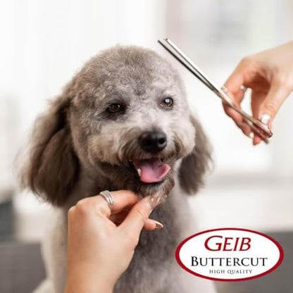 Geib Buttercut Dog Grooming Scissors, Stainless Steel Professional Dog Grooming Kit - Curved, Straight and Thinning Shears, 3 in 1 pet grooming kit - style: Gator Set
