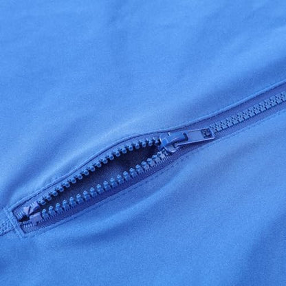 LEAFOREST Horse Slinky Hood with Zipper Stretch Neck Cover Sleazy Hoodies - color: Blue