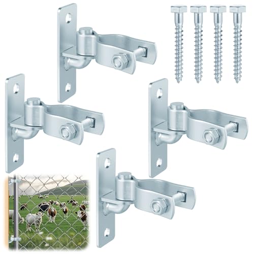 4 Pair 1-3/8'' Wall Mount Gate Hinge Heavy Duty, Screws Included - size: 4 Pair-1-3/8''