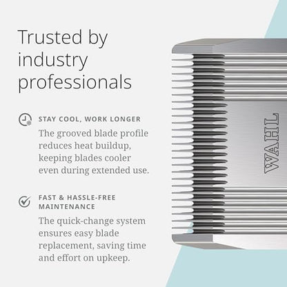 Wahl Pro Animal Prime Series Blades - Professional Fine Tooth Pet Clipper for Horse, Cat & Dog Grooming - Made from High-Carbon Steel - #9, 2.0mm - size: #9