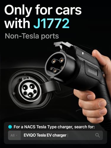 EVIQO Level 2 EV Charger J1772 40A NEMA 14-50 - 240V Wall Charging Station | Plug in, up to 40 mph, 25ft Cable, WiFi (2.4GHz), Smart App, Weatherproof Indoor/Outdoor (IP66, NEMA 4), UL & ETL Certified - size: 40
