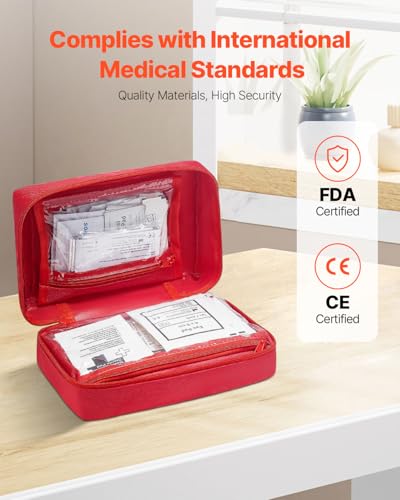 VEVOR Professional 500-Piece First Aid Kit | All-Hazard Emergency Medical Supplies for Outdoor, Home & Car | Durable 600D Nylon Bag - size: 500 Pieces