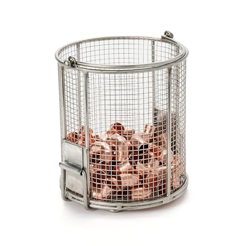 Dip N’ Drain – Stainless Steel Part Cleaning Strainer Basket for 2-Gallon Buckets (Bucket Not Included) | 1/4″ Mesh, Swing Handle, Great for Mechanics, Auto Parts, Garage, Shop & Home Cleaning - size: 2 Gal. 1/4" Mesh - No Bucket