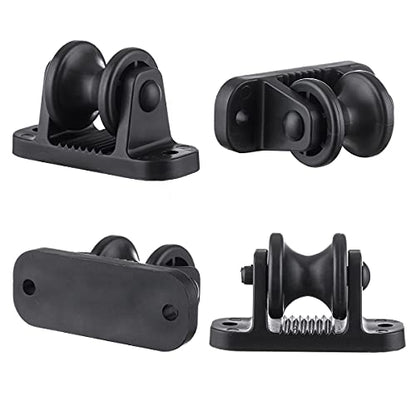 QMARK 40 Pack Electric Fence Wood Post Roller Insulators, Corner Insulators Black