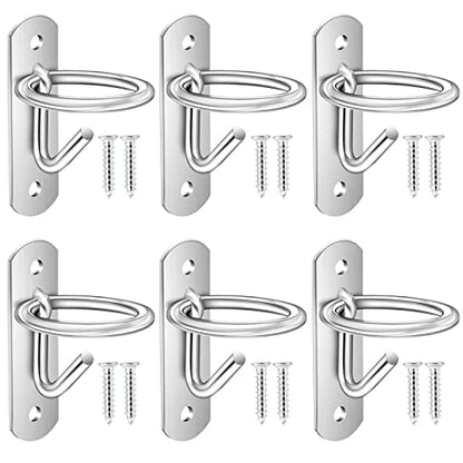 6 Pack Bucket Hooks, Heavy Duty Iron Equestrian Bucket Hook Hangers, Multi-Functional Horse Water Buckets Hook for Hanging Horses Supplies, Feeding Horses, Tying Horse