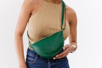 Portland Leather Goods Koala Sling Bag - Adjustable Full-Grain Leather - color: Bacalar, size: Large