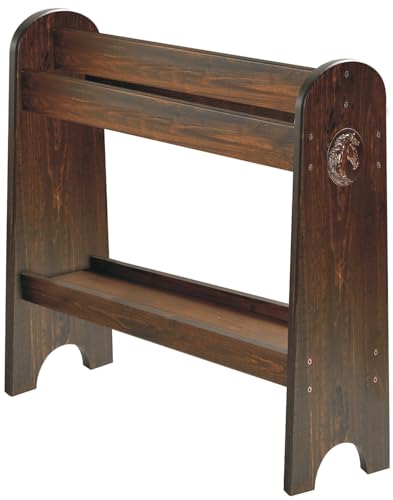 HOTCAN Pine Wood Saddle Rack | Ideal Saddle Stand for Horse Gear and Horse Tack Organizers | Suitable for Displaying Trophy Tack at Home | Compatible with English, Australian, Western Saddles (Walnut) - color: Walnut