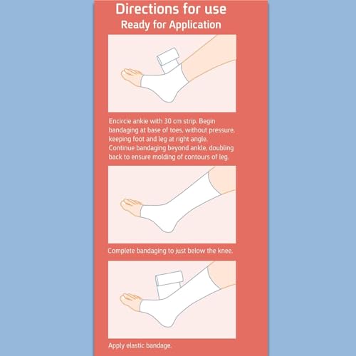 Flexible Unna Boot Fabric Bandages with Zinc and Calamine, First Aid Kit Emergency Supplies, Ankle Brace Compression Bandage Wrap, Wound Care Supplies, 4 Inches X 30 Feet - size: Pack of 1, style: 4" Zinc and Calamine