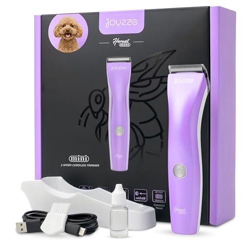 Hornet Mini Cordless Dog Trimmer - Paw & Face Grooming, Purple - color: Hornet Mini Purple