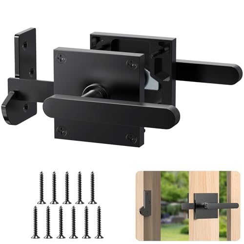 Double Sided Gate Latch, Heavy Duty Gate Latch for Wooden Fence - size: GL01 - Right Inswing Gate