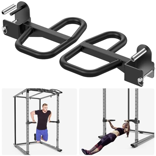 SELEWARE Dip Bar Attachment for Power Rack, 2 x 2 Tube, Multi Grip Handle - color: Multi Grip Dip Bar Attachment for 1" or 5/8" Hole of 3x3 inch Rack