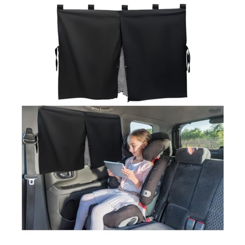 Ohleats 1 Pack Car Window Shade, Strong Magnetic Double Layer Side Window Curtain for Heat/UV Protection, Universal Vehicle Sunshades Window Cover for Baby & Kids (Black)