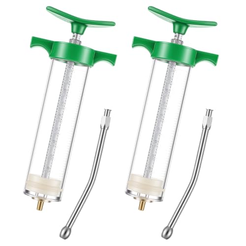 Threlaco 50ml 2 Pcs Drench Gun for Goats, Sheep & Cattle - size: 50ml