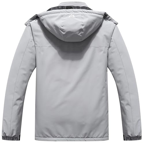 Men's Mountain Winter Coat - color: Light Gray, size: Small