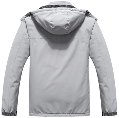 Men's Mountain Winter Coat - color: Light Gray, size: Medium