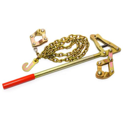 Heavy Duty Fence Wire Tensioner Tool – 81" Chain Strainer Barbed Wire Fence Stretcher, High Tensile Wire Tightener & Puller for Farm, Ranch & Garden Fencing (Fits 1.6–5.0mm Wire)