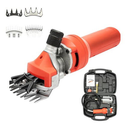 Sheep Shears 1200W, 2800RPM Professional Animal Clippers with 2 Blades, Heavy Duty 9-Tooth Electric for Thick Horses Sheep Alpacas Goats