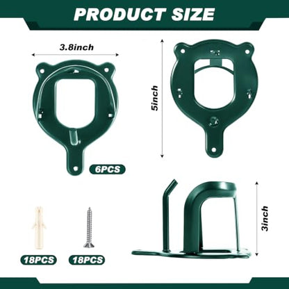 Dunzy 6 Pcs Bridle Hooks Horse Bridle Rack, Dark Green - color: Dark Green