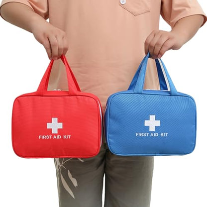 First Aid Bag Empty First Aid Kit Bag Travel Medical Pouch Camping Medicine Emergency Trauma Organizer Bags Portable for Outdoor Riding Working Car Nurse Pet Dog Cat Horse (Red)