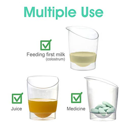 Maymom Baby Feeding Cup, Reusable and Disposable Short-Term Infant Feeding Cup for First Milk Collection, 1 oz, 6 Count - size: 6 Count (Pack of 1)