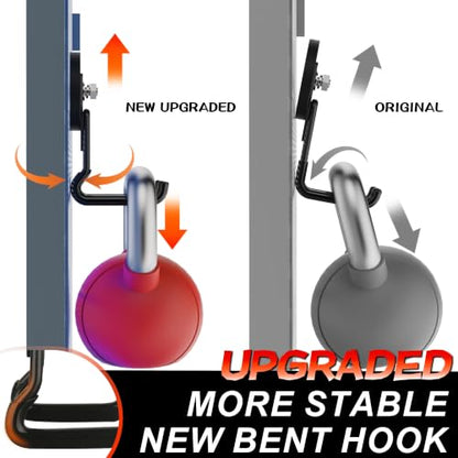 ULIBERMAGNET New Upgraded Heavy Duty Magnetic Garage Hooks,4 Pack Strong Large Magnet Hooks for Power Drill,Garden Tools,Hose,Pegboard,Garage, Workshop,Magnetic Storage Hook for Hanging(Black) - style: Upgraded Black Medium L Strong Hooks