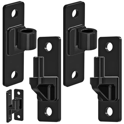 Insaga Heavy Duty Gate Hinges,2Pack High Strength Steel with E-Coating Finish, 6mm Thick Rustproof Hinges for Farm Gates, Chain Link Fences, Barns, Sheds & Driveways (4.9"x1.5") - color: Black-2Pack