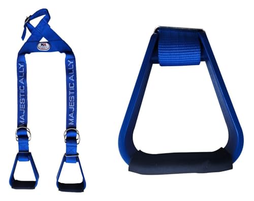 Majestic Ally Nylon Overlay Adjustable Heavy Duty Padded Youth Stirrup - color: Royal Blue