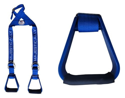 Majestic Ally Nylon Overlay Adjustable Heavy Duty Padded Youth Stirrup - color: Royal Blue
