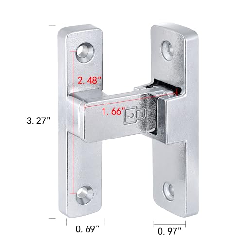 Silvery 90 Degree Barn Door Lock ，Right Angle Door Lock Latch - color: Silvery_90 Degree