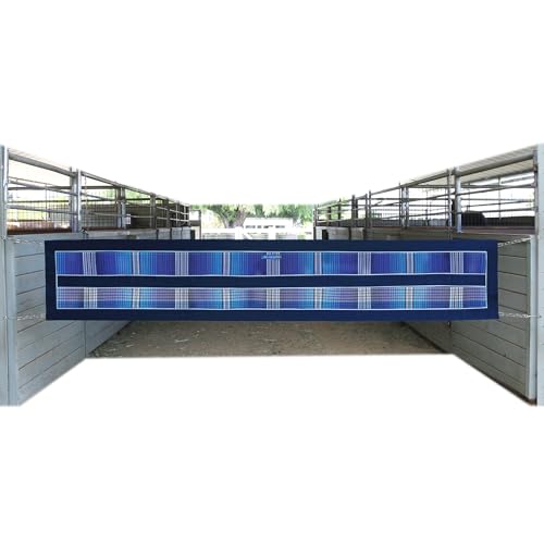Barn Aisle Guard with Hardware, Chain Sides, Kentucky Blue - color: 181 - Kentucky Blue