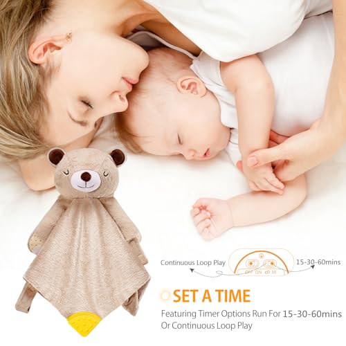 BEREST Baby Sound Sleep Soother- White Noise and Lullaby Infant Sleeping Aid with Cry Sensor at Nap Time Routine, Awesome Babies Gift Portable Plush Toddler Snuggle Toy, Infant Blanket (Deep Brown) - color: Deep Brown