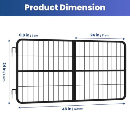 Heavy Duty Steel Horse Stall Gate, 48" W x 24" H Essential Horse Stall Guard, Fit Standard Barn Doorways for Barns or Horses Accessories