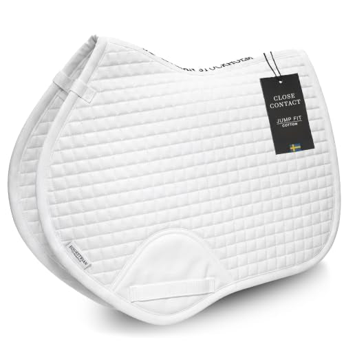 Equestrian Stockholm Close Contact Horse Saddle Pad for Jumping - color: White
