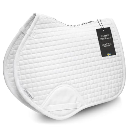 Equestrian Stockholm Close Contact Horse Saddle Pad for Jumping - color: White