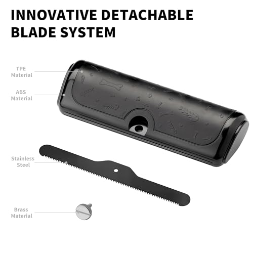 Deshedding Dog Brush for Shedding, Black - color: Black