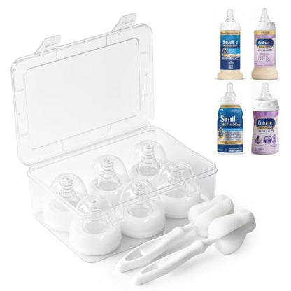 6PCS Standard Flow Nipples, 9ml/min, Reusable, Anti-Colic&Vented Nipples - color: Standard-White