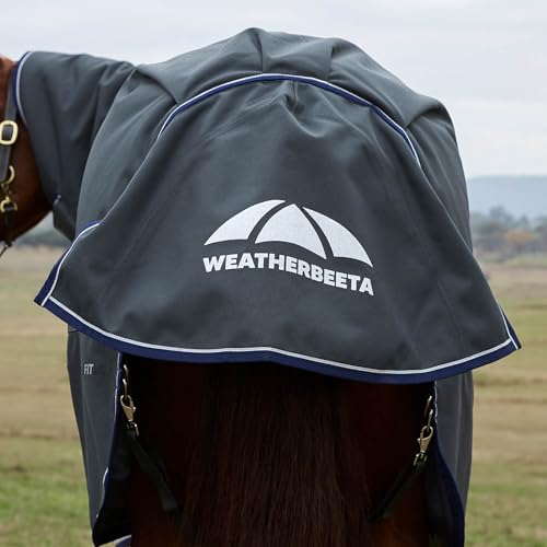 WeatherBeeta ComFiTec Ultra Turnout Detach-A-Neck 360g, Charcoal, 84" - color: Charcoal, size: 84"