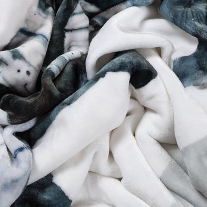 Carstens, Inc. Dean Crouser Plush Sherpa Fleece Oversized Throw Blanket 54" x 68", Mama Bear & Cubs - color: Mama Bear & Cubs