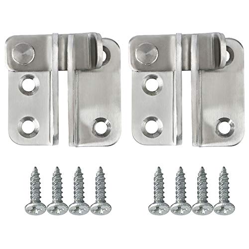 Alise Flip Latch Gate Latch,Shed Door Latch Barn Door Lock Brushed,2 Pcs | Stainless Steel Door Lock Latches for Shed Barn Wooden Fence Chicken Dog Cage Window Cabinet Backyard Garage - color: Brushed Nickel, size: Small Size