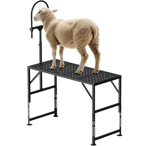 Metal Livestock Stand, Goat and Sheep Stand with Headpiece - size: 45 x 20 inch