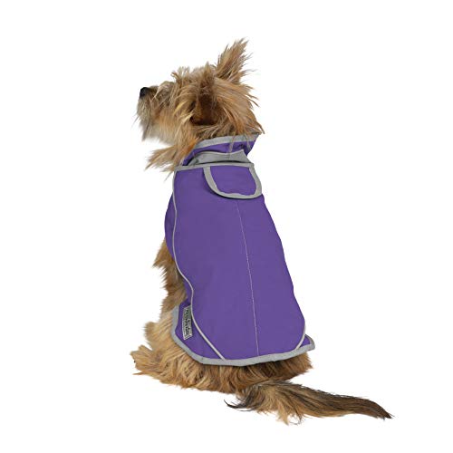 Jacket for All Dogs, Fleece-Lined, Waterproof Doggie Vest, Reflective Pet Parka (6800) (XX-Small, Purple) - color: Purple, size: XX-Small