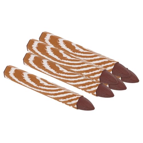 PATIKIL Lumber Marking Crayons, 6 Pack 4"x0.55" Hex Wax Tire Marker Crayons Light Brown - color: Light Brown